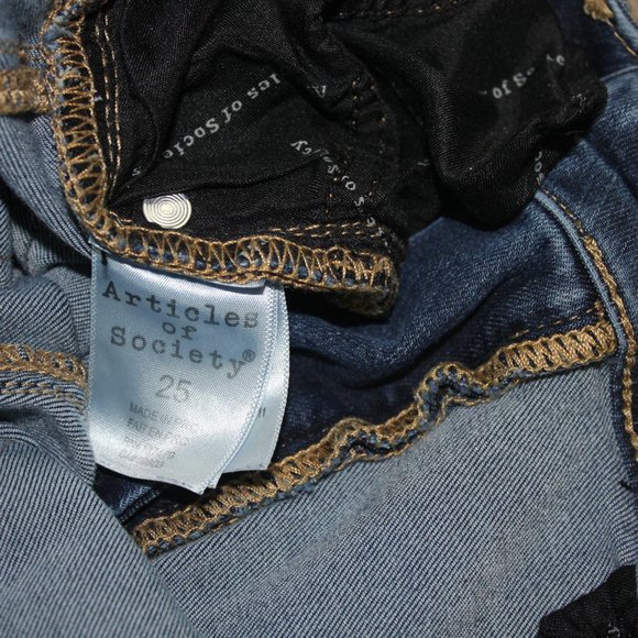 Articles of Society Dark Wash Camino Skinny Jeans Denim Pants Womens Size 25 - Picture 3 of 7